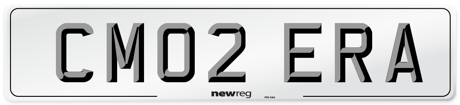 CM02 ERA Number Plate from New Reg